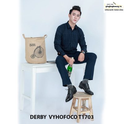 Nhân vật phối đồ với giày da nam derby vyhofoco t1703 chính hãng 002