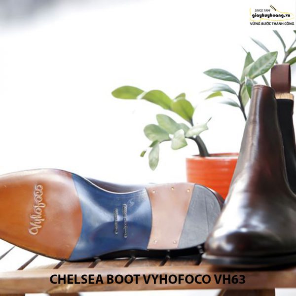 Giày da bò nam cổ cao chelsea boot vyhofoco vh63 cao cấp 002