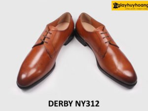 [Size 41] Giày da bò nam đóng thủ công khâu chỉ Derby NY312 005