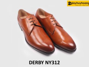 [Size 41] Giày da bò nam đóng thủ công khâu chỉ Derby NY312 003