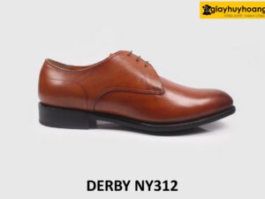 [Size 41] Giày da bò nam đóng thủ công khâu chỉ Derby NY312 001