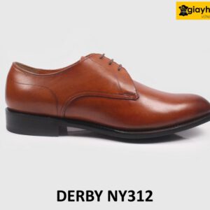 [Size 41] Giày da bò nam đóng thủ công khâu chỉ Derby NY312 001