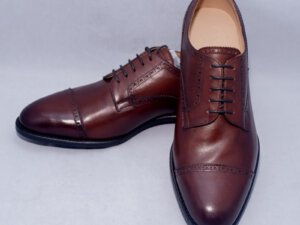 Giày nam da bò màu nâu Derby vyhofoco T1703 cao cấp chính hãng 006