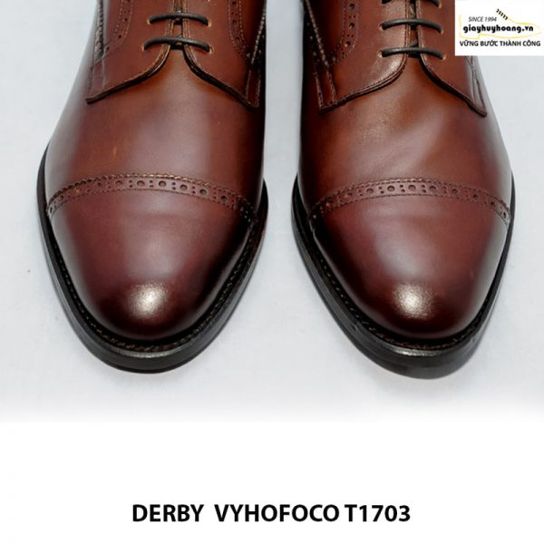 Giày tây nam da bò giá rẻ Derby vyhofoco T1703 cao cấp chính hãng 005