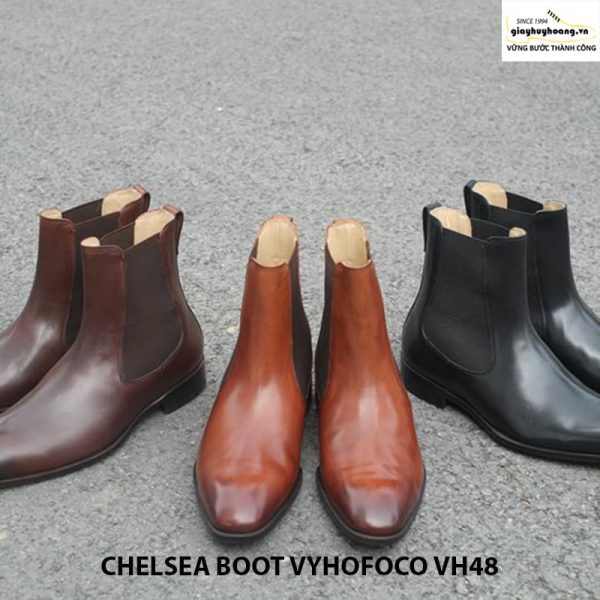Giày da nam cổ cao đẹp chính hãng CHELSEA BOOT vyhofoco VH48 006