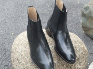 Giày da nam cổ cao màu đen chính hãng CHELSEA BOOT vyhofoco VH48 003