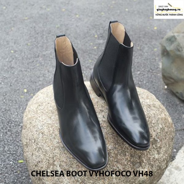 Giày da nam cổ cao màu đen chính hãng CHELSEA BOOT vyhofoco VH48 003