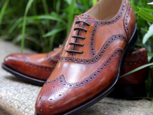 Giày buộc dây da nam Oxford brogue Vyhofoco U1983 cao cấp chính hãng 004
