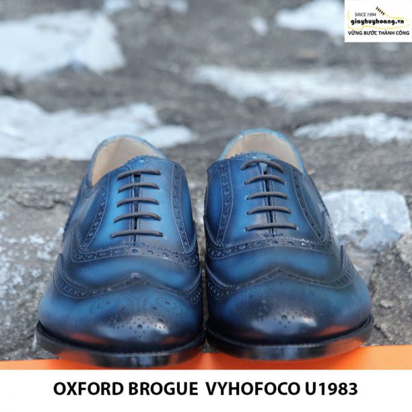 Giày da bò thật nam Oxford brogue Vyhofoco U1983 cao cấp chính hãng 003