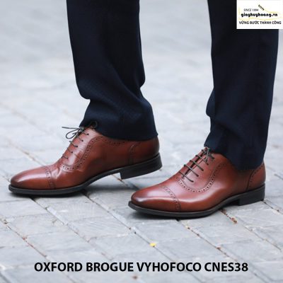 Giày da nam cao cấp thủ công oxford vyhofoco cnes38 chính hãng 002