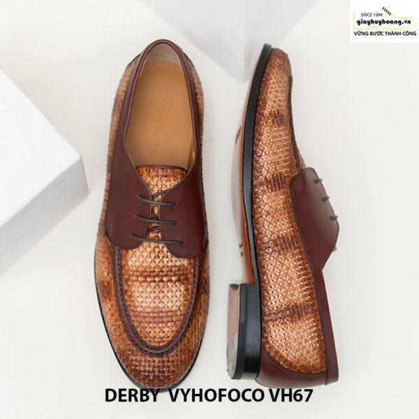 Giày nam da bò đẹp cao cấp derby vyhofoco vh67 chính hãng 007