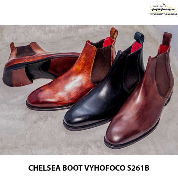 Giày tây nam da bò chính hãng Chelsea boot vyhofoco s261B đẹp 003