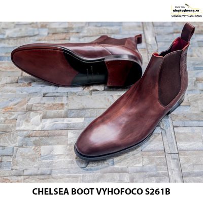 Giày tây nam da bò chính hãng Chelsea boot vyhofoco s261B đẹp 002