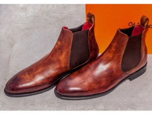 Giày tây nam da bò chính hãng Chelsea boot vyhofoco s261B đẹp 001