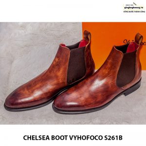 Giày tây nam da bò chính hãng Chelsea boot vyhofoco s261B đẹp 001