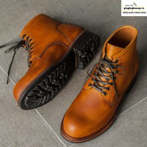 Giày da nam cổ cao boot knar irminsul cao cấp chính hãng 002