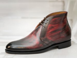 Giày tây nam da bò cổ lửng chukka boot vyhofoco vh59 cao cấp 009