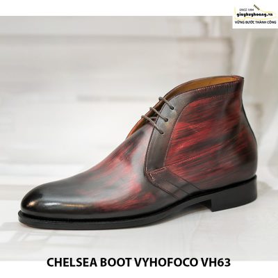 Giày tây nam da bò cổ lửng chukka boot vyhofoco vh59 cao cấp 009
