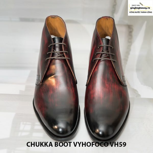 Giày chukka boot vyhofoco vh59 nam da bò cổ lửng cao cấp 008