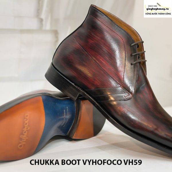 Giày tây nam da bò cổ lửng chukka boot vyhofoco vh59 cao cấp 002