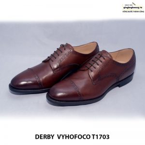 Giày tây nam da bò Derby vyhofoco T1703 cao cấp chính hãng 001