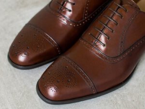 Giày tây da bò huy hoàng O2019 mịn đẹp cao cấp 001