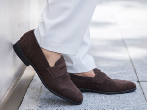 Giày lười da lộn nam đẹp Penny Loafer L2014 006