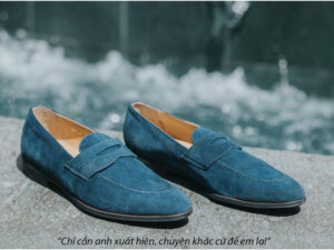 Giày lười da lộn nam đẹp Penny Loafer L2014 001