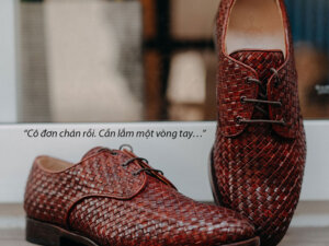 Giày tây nam cột dây đan xen Derby DB2014 001