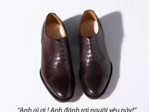 Giày tây da nam buộc dây Oxford Brogues O2021 007