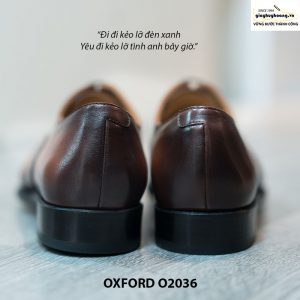 Giày Oxford Captoe Brogues đế da O2036 005