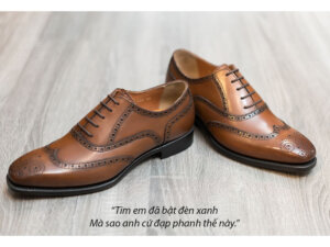 Giày da Oxford Wingtip buộc dây chính hãng O2035 004