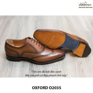 Giày da Oxford Wingtip buộc dây chính hãng O2035 003