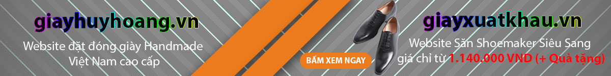 banner giày tây nam thủ công tại giayhuyhoang.vn giayxuatkhau.vn