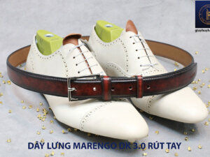 Dây nịt thắt lưng rút tay nam đầu kim 2 lớp Marengo 001