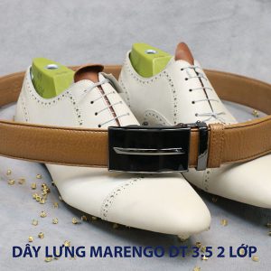 bán dây nịt thắt lưng nam 2 lớp da bò cao cấp Marengo 007