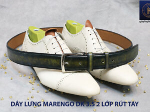 Dây nịt thắt lưng rút tay nam đầu kim 2 lớp Marengo 004