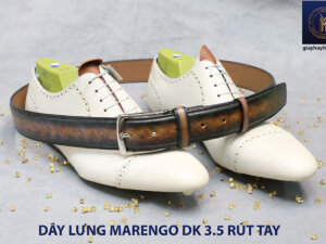 Dây nịt thắt lưng rút tay nam đầu kim 2 lớp Marengo 006