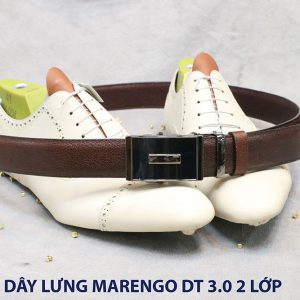 bán dây nịt thắt lưng nam 2 lớp da bò cao cấp Marengo 003