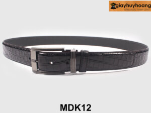 Dây nịt thắt lưng nam da cá sấu cao cấp khóa kim MDK12 004