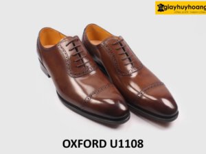 [Size 43] Giày tây nam da bò nhập ý italy Brogues Oxford U1108 003