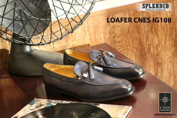 Giày lười nam da bò Loafer CNES IG108 Size 42 005