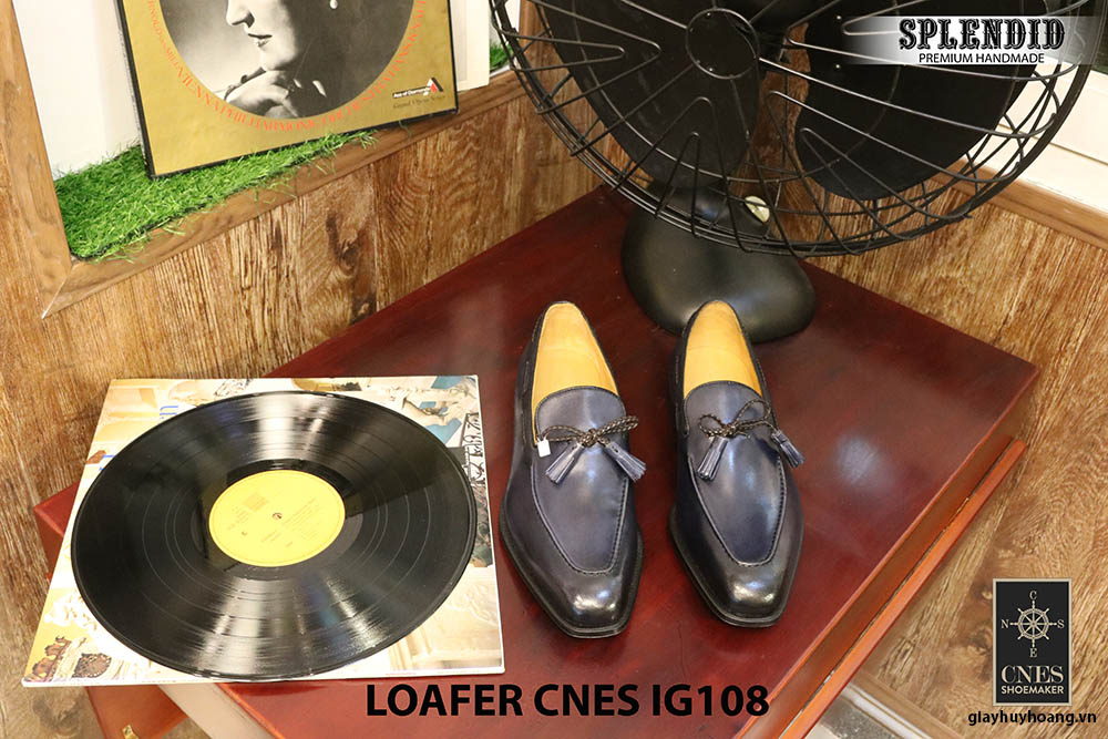Giày lười nam da bò Loafer CNES IG108 Size 42 004