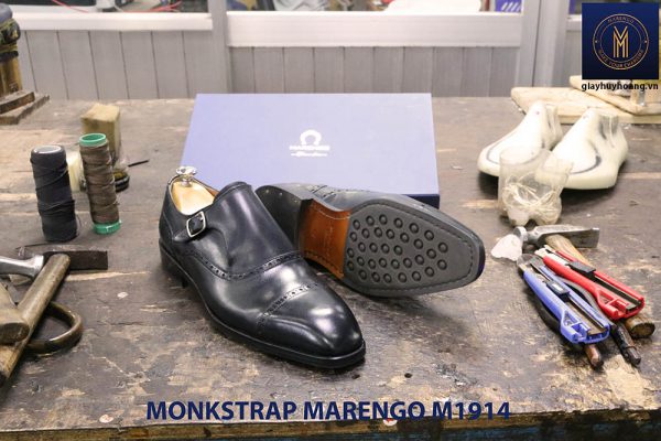 Giày da nam không dây Monkstrap Marengo M1914 005