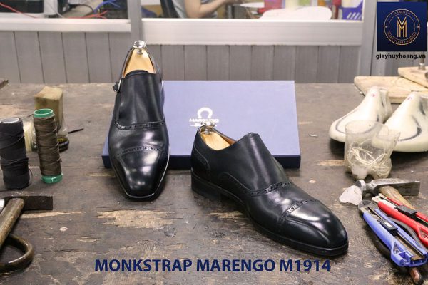 Giày da nam không dây Monkstrap Marengo M1914 004