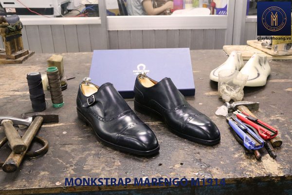 Giày da nam không dây Monkstrap Marengo M1914 003