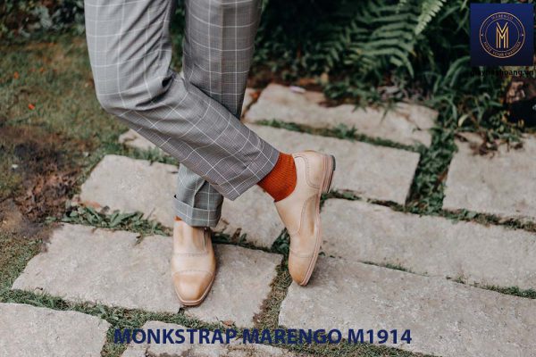 Giày da nam không dây Monkstrap Marengo M1914 002
