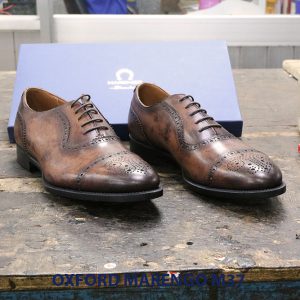 Giày tây nam da bò cột dây Oxford MArengo M37 003