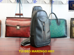 Túi bao tử đeo chéo nam da bò Marengo 005