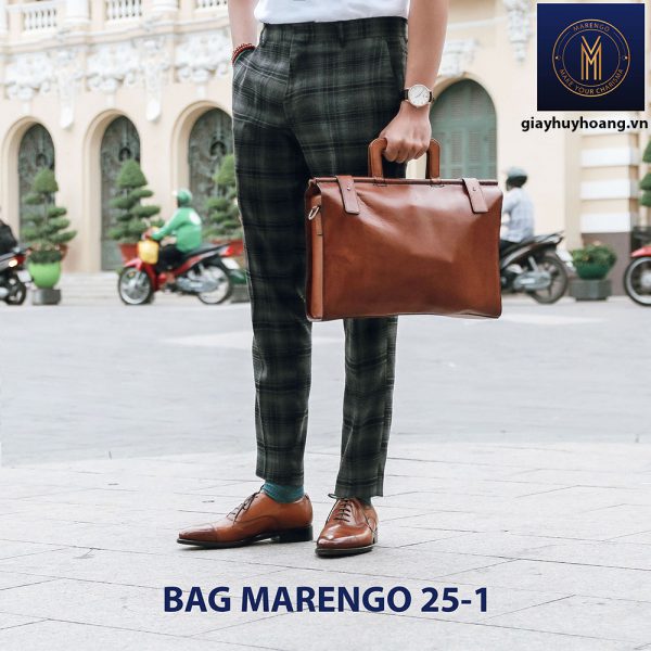 Túi xách - Cặp da bò nam thời trang Marengo 25-1 002